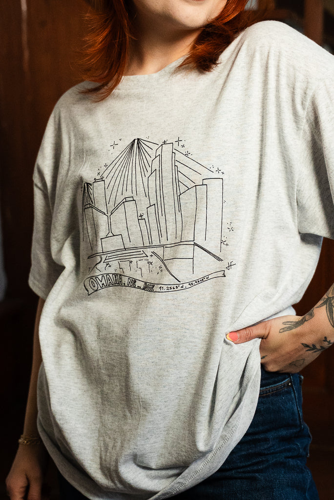 omaha skyline graphic tee