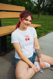strawberry bow graphic tee