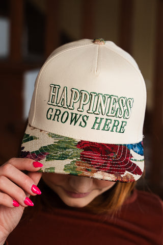 happiness grows here hat