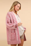 pretty in pink cable cardigan