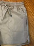 latte leather shorts