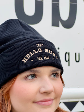 camp hello ruby beanie