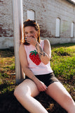 strawberries & cream sleeveless sweater