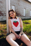 strawberries & cream sleeveless sweater