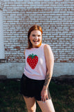 strawberries & cream sleeveless sweater