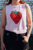 strawberries & cream sleeveless sweater