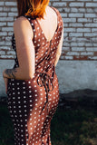 espresso silk dress
