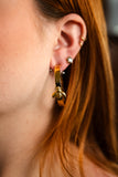 bee hoop earrings