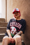 nebraska game day oversized tee