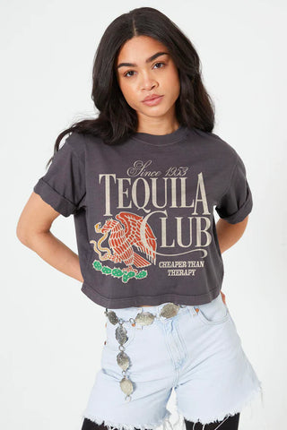 tequila club crop tee