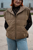 olive puffer vest