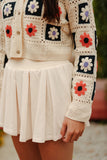 ivory french terry skort