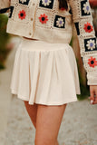 ivory french terry skort