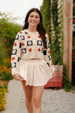 ivory french terry skort