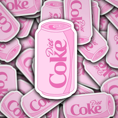 pink diet coke sticker