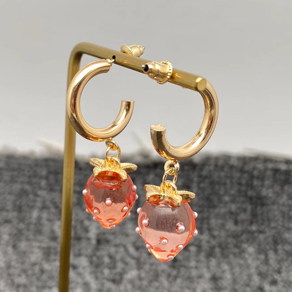 lil strawberry earrings
